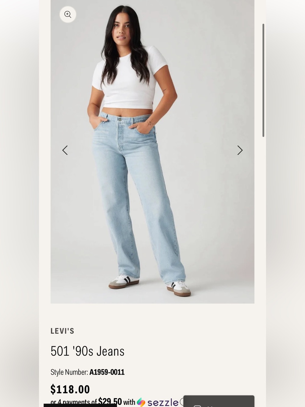 LEVI’S 501, the 90’s jeans!